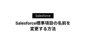 Salesforce標準項目の名前を変更する方法