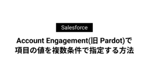 Account Engagement(旧 Pardot)で項目の値を複数条件で指定する方法